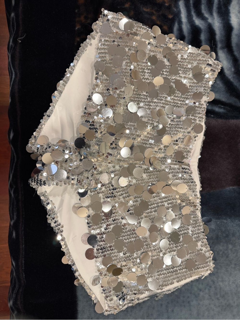 Edikted Silver Sequin Women's Shorts